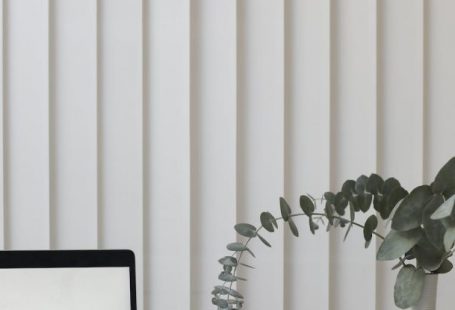 Objections - Light workplace with laptop in office